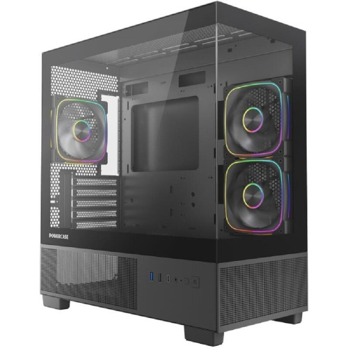 картинка Powercase Корпус Vision Micro S4B, Tempered Glass, Type-C, 3x 120mm ARGB PWM Fan, ARGB+PWM HUB, чёрный, mATX (CVMMSHB-A3) магазин Tovar-RF.ru являющийся официальным дистрибьютором в России картинка Powercase Корпус Vision Micro S4B, Tempered Glass, Type-C, 3x 120mm ARGB PWM Fan, ARGB+PWM HUB, чёрный, mATX (CVMMSHB-A3) от магазина Tovar-RF.ru