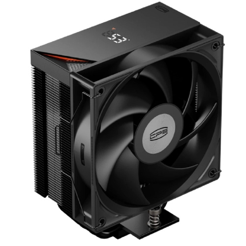 картинка кулер для процессора/ pccooler rt500 digital bk (240w, 4-pin pwm, led temp., 152mm, al/cu, 5x6mm, 1x120mm, 73.32cfm, 34.9dba, 2200rpm, s: 1851/1700/1200/115x, am5/am4, black) от магазина Tovar-RF.ru