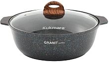 картинка Жаровня KUKMARA жгг31а а/пр литая 3,0л стекл/кр Granit ultra blue от магазина Tovar-RF.ru