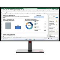 картинка lcd lenovo 27" p27h-30 thinkvision черный {ips 2560x1440 60hz 6ms 16:9 1000:1 350cd 178/178 dvi hdmi displayport has pivot usb} от магазина Tovar-RF.ru