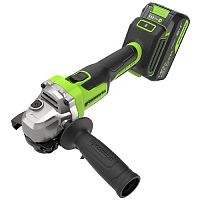 картинка Greenworks Углошлифовальная машина аккумуляторная AG590, 24V, б/щет, 125 мм, 8500 об/мин, Anti-Kickback,1х4Ач,ЗУ,кор [3201007CUB] от магазина Tovar-RF.ru