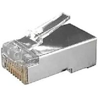 картинка hyperline разъем rj-45(8p8c) под витую пару, категория 6 (50 µ"/ 50 микродюймов), экранированный, универсальный (для одножильного и многожильного кабеля) (100 шт) от магазина Tovar-RF.ru