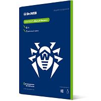 картинка bbz-*c-12m-5-a3  dr.web «малый бизнес» сертифицированный фстэк россии, в картонной упаковке, на 12 мес., на 5 пк. + 1 файловый сервер + 5 мобильных устройств от магазина Tovar-RF.ru