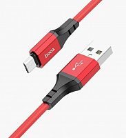 картинка кабель hoco (6931474777973) x86 spear microusb (m) 1m - красный от магазина Tovar-RF.ru