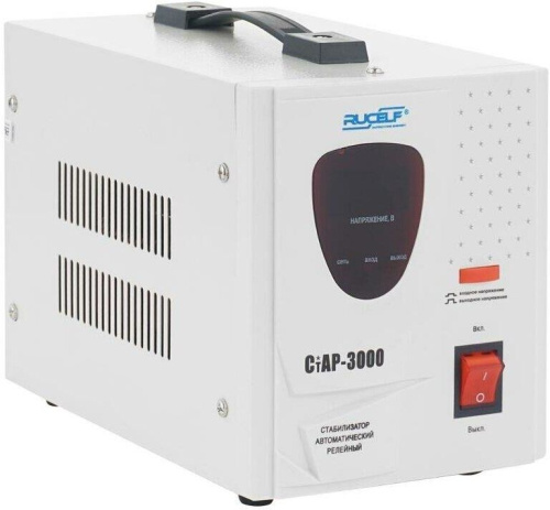 картинка стабилизатор RUCELF СтАР-3000 3кВА белый от магазина Tovar-RF.ru