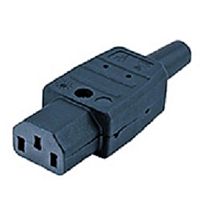 картинка hyperline con-iec320c13 разъем iec 60320 c13 220в 10a на кабель (плоские контакты внутри разъема), прямой от магазина Tovar-RF.ru