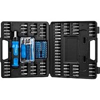 картинка ЗУБР Набор "ЭКСПЕРТ": Отвертка реверсивная с магнитным битодержателем и отсеком для бит в рукоятке, Cr-V, 130 предметов [25237-H129] от магазина Tovar-RF.ru