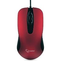 картинка gembird mop-400-r красный usb {мышь, бесшумный клик, 2 кнопки+колесо кнопка, 1000 dpi,  soft-touch, кабель 1.45м, блистер} от магазина Tovar-RF.ru