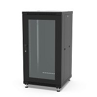 картинка шкаф напольный 19", 22u filum fl-nt-2266gm1m-bk network (шхгхв) 600x600x1098 мм, двери: стеклянная/сплошная металл, цвет черный ral9005 от магазина Tovar-RF.ru