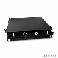 картинка hyperline fo-19bx-1u-d1-3xslt-w120h32-emp патч-панель 19” универсальная, пустой корпус, 1u, 1 выдвижной лоток (drawer 1u), 3 слота (3х1), вмещает 3 fpm панели с адаптерами или 3 css оптические кассеты от магазина Tovar-RF.ru