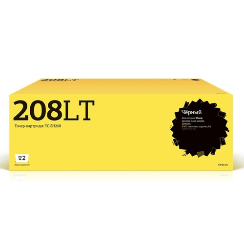 картинка t2 ar-208t/lt тонер-картридж tc-sh208 для sharp ar-203e/5420/5420qe/ar-m201, черный, 8000 стр. от магазина Tovar-RF.ru