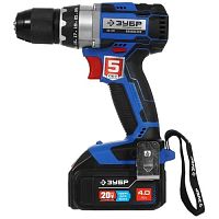 картинка ЗУБР  Т7, 20 В, 70 Н·м, 2 АКБ (4 А·ч), бесщеточная дрель-шуруповерт, кейс, Профессионал (DB-201-42) от магазина Tovar-RF.ru