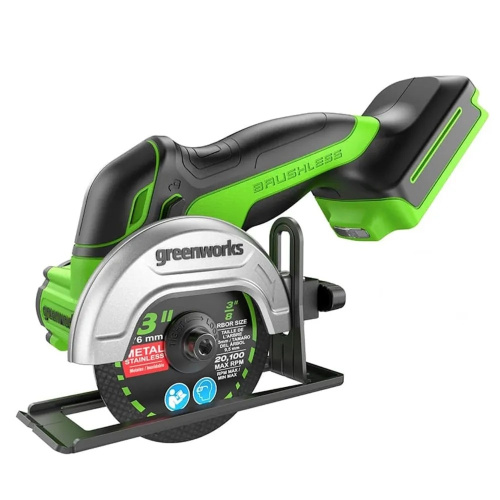 картинка Greenworks Углошлифовальная машина аккумуляторная GD24UCS, 24V, бесщеточная,76 мм, без АКБ и ЗУ [3402007] от магазина Tovar-RF.ru