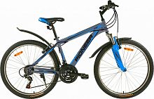 картинка велосипед pioneer city 26"/18" gray-blue-blackот магазина Tovar-RF.ru