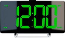 картинка Радиочасы-будильник SOUNDMAX SM-1561U(черный с зеленым) SOUNDMAX SM-1561U черный\зеленый от магазина Tovar-RF.ru