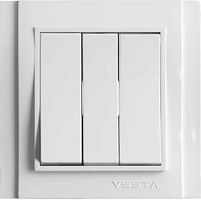 картинка Выключатель VESTA-ELECTRIC (FVK020301BEL) Verona ,белый от магазина Tovar-RF.ru