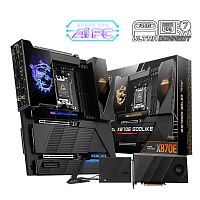 картинка материнская плата msi meg x870e godlike x870, am5, 4*ddr5, 2*pciex16, 1*pciex4, 7*m.2, 7*typec, 8*usb3.2gen2, 4*usb3.2gen1, 4*usb2.0, 4*sata3.0, 10g, 5g, 2*type-c(dp), e-atx, rtl от магазина Tovar-RF.ru