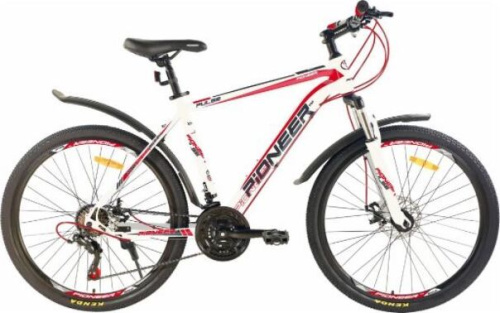 картинка велосипед pioneer pulse 26"/19" white-red-gray pioneer pulse 26"/19" white-red-grayот магазина Tovar-RF.ru