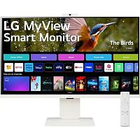 картинка lcd lg 31.5" 32sr85u-w smart monitor {ips 3840x2160 60hz 5ms 400cd 16:9 178/178 2x5w webcamera usb-c(90w) 2xhdmi usb vesa} от магазина Tovar-RF.ru