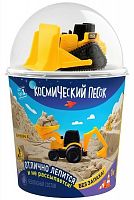 картинка игрушка космический песок к025 для детей 1 кг в наборе с машинкой-бульдозер, песочный от магазина Tovar-RF.ru