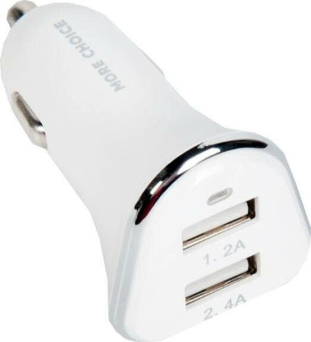 картинка азу more choice (4627151191409) ac22i 2usb 2.4a для 8-pin white от магазина Tovar-RF.ru