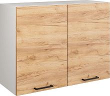 картинка Кухонный модуль МЕБЕЛЬ-КОМПЛЕКС Шкаф навесной 80см с двумя дверцами Simple В800 Дуб золотой крафт/ Белый (1 кор.) МЕБЕЛЬ-КОМПЛЕКС Шкаф навесной 80см с двумя дверцами Simple В800 Дуб золотой крафт/ Белый (1 кор.) от магазина Tovar-RF.ru