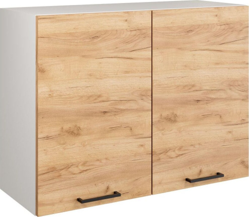 картинка Кухонный модуль МЕБЕЛЬ-КОМПЛЕКС Шкаф навесной 80см с двумя дверцами Simple В800 Дуб золотой крафт/ Белый (1 кор.) МЕБЕЛЬ-КОМПЛЕКС Шкаф навесной 80см с двумя дверцами Simple В800 Дуб золотой крафт/ Белый (1 кор.) от магазина Tovar-RF.ru