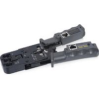 картинка cabeus ht-2010nt (ht-022) инструмент обжимной 3 в 1 для rj-45, rj-11/12 с тестером для витой пары от магазина Tovar-RF.ru
