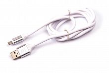 картинка usb кабель harper sch-330 white (micro-usb, 1м, оплетка силикон) от магазина Tovar-RF.ru