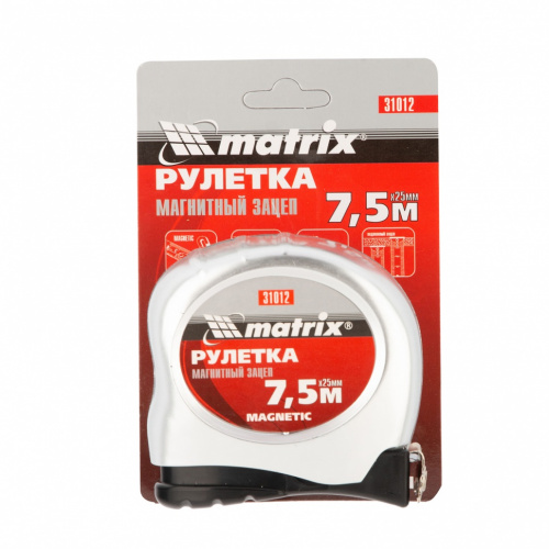 картинка Рулетка Magnetic, 7.5 м х 25 мм, магнитный зацеп Matrix от магазина Tovar-RF.ru фото 5