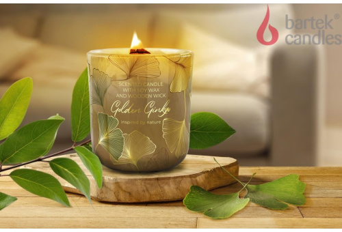 картинка Свеча BARTEK Золотой гинко (Golden Ginko) 150гр в стакане от магазина Tovar-RF.ru