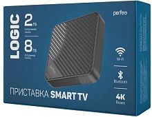 картинка perfeo smart tv box приставка "logic 2/8",allwinner h313,android 10, 2gb/8gb,пульт bluetooth perfeo (pf_a4554) "logic 2/8", черный от магазина Tovar-RF.ru