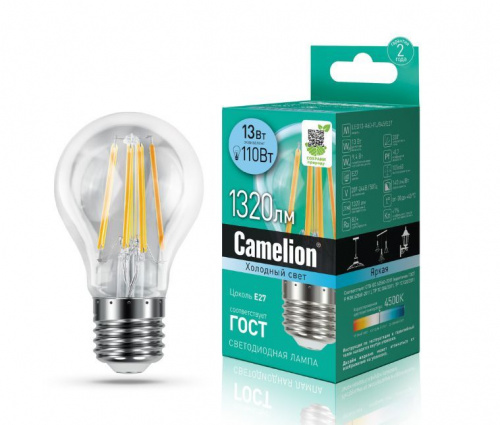 картинка Лампа CAMELION (13717) LED13-A60-FL/845/E27 от магазина Tovar-RF.ru