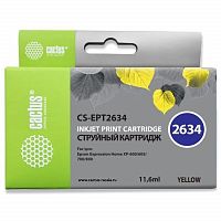 картинка картридж струйный cactus cs-ept2634 желтый (11.6мл) для epson expression home xp-600/605/700/800 от магазина Tovar-RF.ru