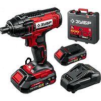 картинка Ударный гайковерт Зубр ГВЛ-255-22 2Ач,  с двумя аккумуляторами от магазина Tovar-RF.ru