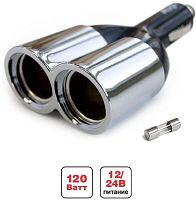 картинка avs cs203 прикуривателя 12/24 (на 2 выхода) от магазина Tovar-RF.ru