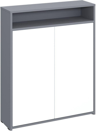 картинка Модульная мебель МЕБЕЛЬ-КОМПЛЕКС ЛАЙТ Тумба для обуви 2-х дверная с полками Серый шифер / Белый (1 кор.) МЕБЕЛЬ-КОМПЛЕКС ЛАЙТ Тумба для обуви 2-х дверная с полками Серый шифер / Белый (1 кор.) от магазина Tovar-RF.ru