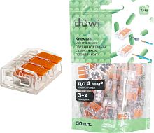 картинка DUWI (26716 4) Клемма рычажковая, СМК 223-413, 0,5-4мм² от магазина Tovar-RF.ru