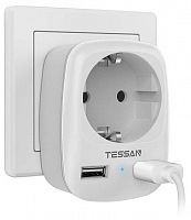 картинка Сетевой фильтр TESSAN TS-611-DE серый от магазина Tovar-RF.ru