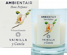 картинка Свеча AMBIENTAIR VV001VCAP Ваниль и корица Vainilla y Canela ароматизированная в стакане от магазина Tovar-RF.ru