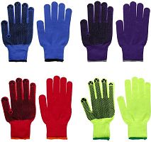 картинка Перчатки INBLOOM Перчатки садовые c ПВХ точкой, полиэстер, р.10, 26см, 55г (180-011) от магазина Tovar-RF.ru