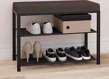 картинка Банкетка ЗМИ Банкетка "Торонто 23S" (TORONTO 23S banquet&shoes) цвет каркаса черный, цвет сиденья серый БТ23СЧС ЗМИ Банкетка Торонто 23S (TORONTO 23S banquet&shoes) цвет каркаса черный, цвет сиденья серый БТ23СЧС от магазина Tovar-RF.ru