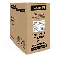картинка exegate ex281810rus кабель exegate futp4-c6-cu-s23-in-pvc-gy-305 ftp 4 пары кат.6 медь, 23awg, экран, бухта 305м, серый, pvc от магазина Tovar-RF.ru