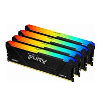 картинка kingston ddr4 dimm 64gb 3200mt/s cl16 (kit of 4) fury beast rgb от магазина Tovar-RF.ru