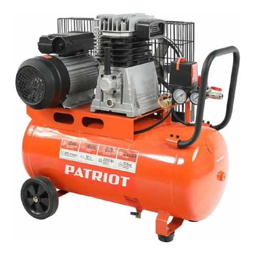 картинка PATRIOT Expert Компрессор поршневой ременной [525301960] { PTR 50-360I, 360 л/мин, 10 бар, 2200 Вт, 50 л, быстросъемный 1/4" + "елочка" } от магазина Tovar-RF.ru