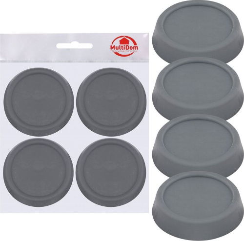картинка multidom антивибрационные подставки для стиральных машин и холодильников. 4 шт. пт76-141 multidom пт76-141 от магазина Tovar-RF.ru