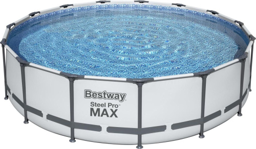 картинка бассейн bestway 56488 каркасный бассейн steel pro max 457х107см 14970л (004865) bestway 56488 steel pro max (004865)от магазина Tovar-RF.ru