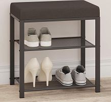 картинка Банкетка ЗМИ Банкетка Торонто 13S (TORONTO 13S banquet&shoes) цвет каркаса графит, цвет сиденья серый БТ13СГрС от магазина Tovar-RF.ru