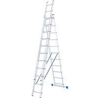 картинка СИБРТЕХ Лестница, 3 х 11 ступеней, алюминиевая, трехсекционная, Россия [97821] от магазина Tovar-RF.ru