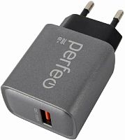 картинка сзу perfeo (i4667) порт usb, qc3.0, 18w, серый от магазина Tovar-RF.ru